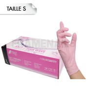 Gants Nitrile Pink Wave S