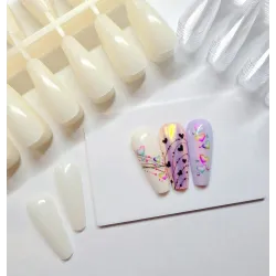 Capsules Nail Art Coffin Natural (x240)
