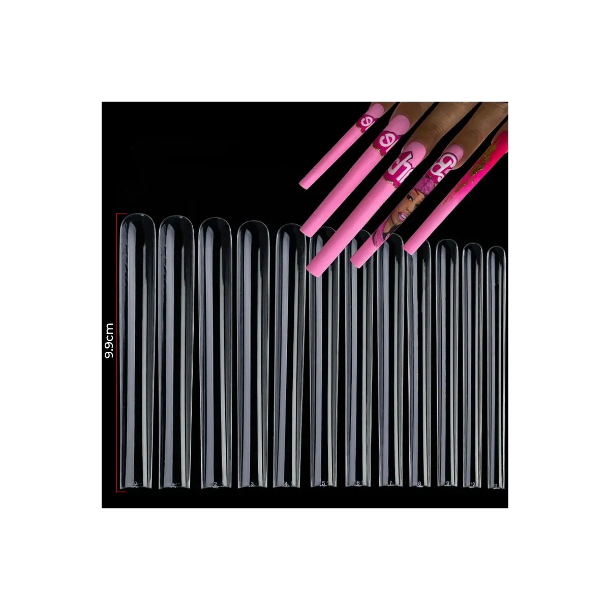 Capsules Nail Art 3XL Clear (12pcs T0-T11)
