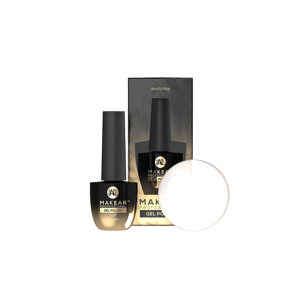 Gel Polish Top No Wipe Milky 8ml