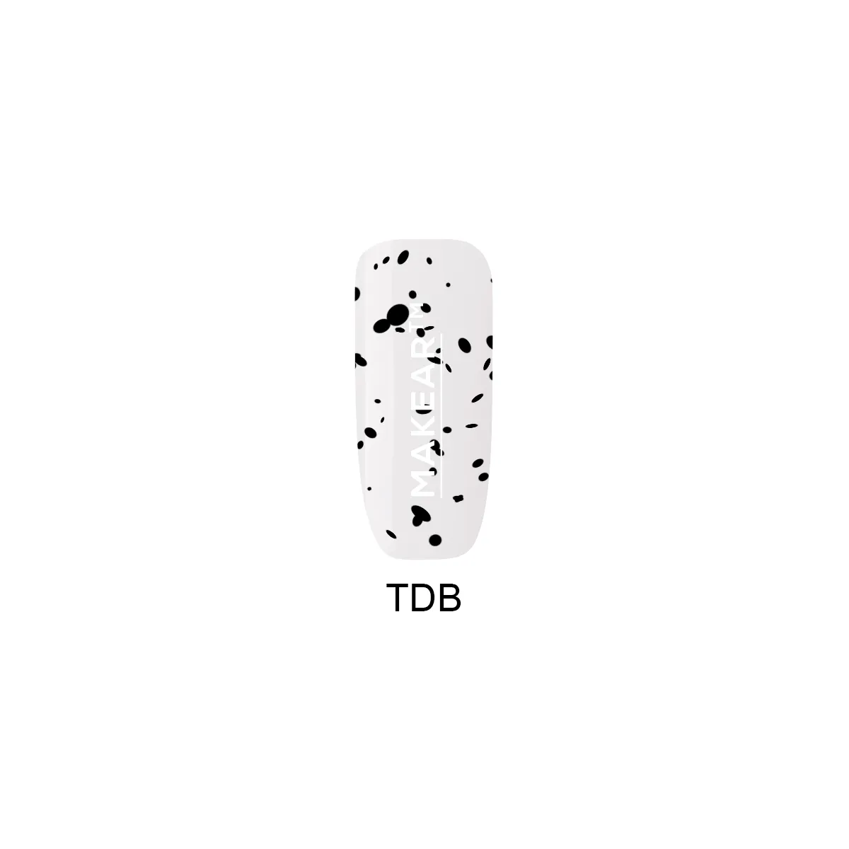 Gel Polish Top Dots Black No Wipe 8ml