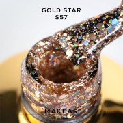 Gel Polish Premium Glitter S57 Stellar Gold Star