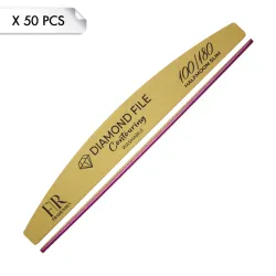 Diamond File Half Moon Contouring 100/180 (x50pcs)