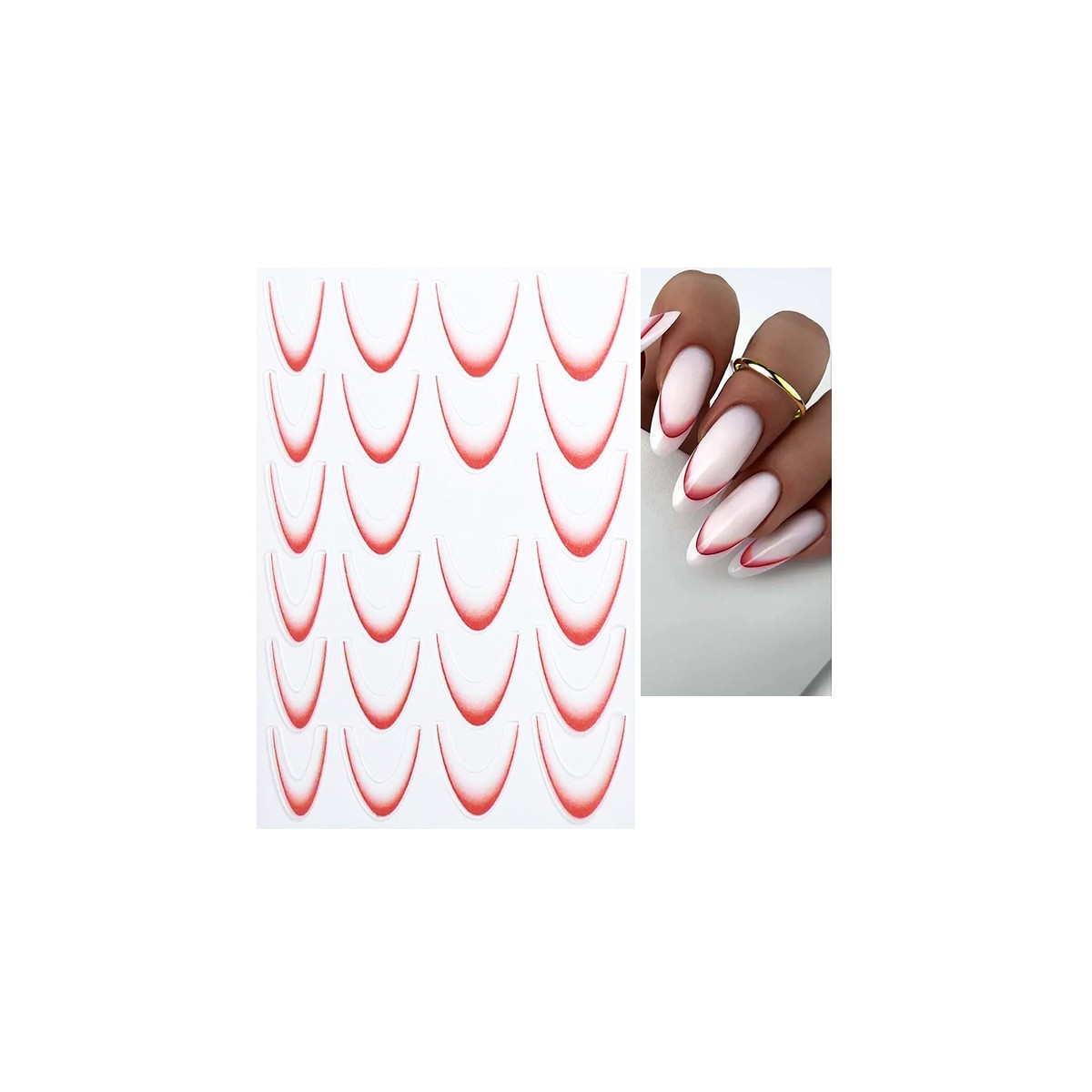 Stickers Nail Art French Rouge No104 Framenails