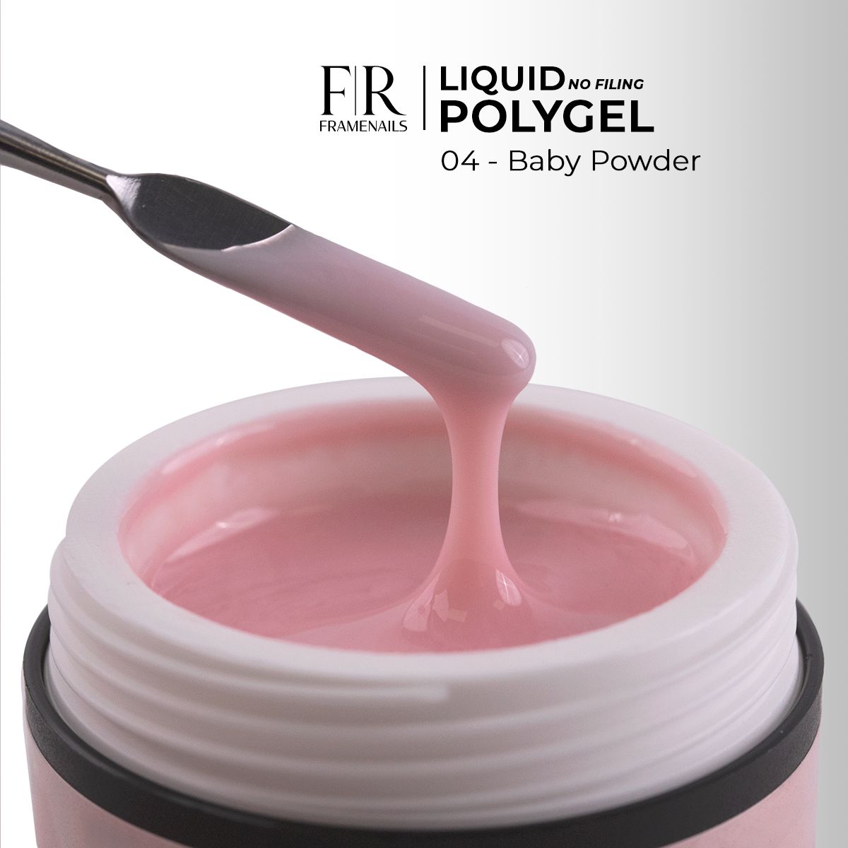 Gel Building Powder Gel UV/LED Liquid Polygel 04 Baby Powder pot 15ml Framenails