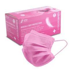 Masques Protection Light Pink 4 Plis (x50)