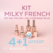 Kit Gel Polish Regular Milky French + FG08 Makear