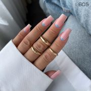Kit Gel Polish Regular Milky French + FG08 Makear