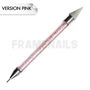 Strass Picker Pink Double Embout