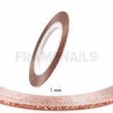 Stripping Tapes Glitter Rose Gold 1mm