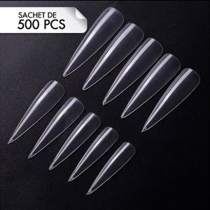 Tips Stilet Clear XL Taille de 0 à 9 (Sachet 500pcs)