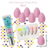 Mini Sponge Drop Pink (6pcs)